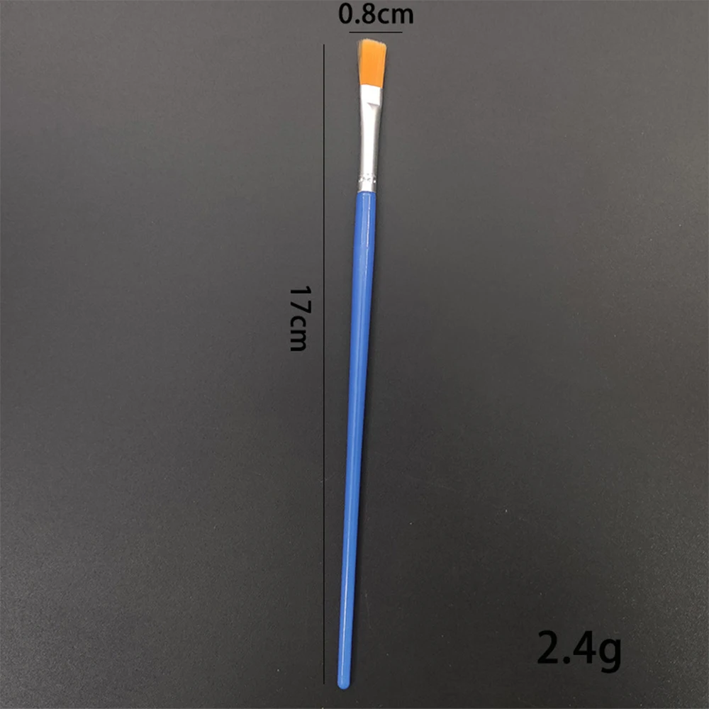 20Pcs Flat-Head ขนาดเล็กไนลอนพู่กันระบายสีสำหรับภาพวาดรูปวาดสีน้ำพู่กันระบายสีปากกาสำหรับศิลปินซัพพลายเออร์ Art เครื่องเขียน