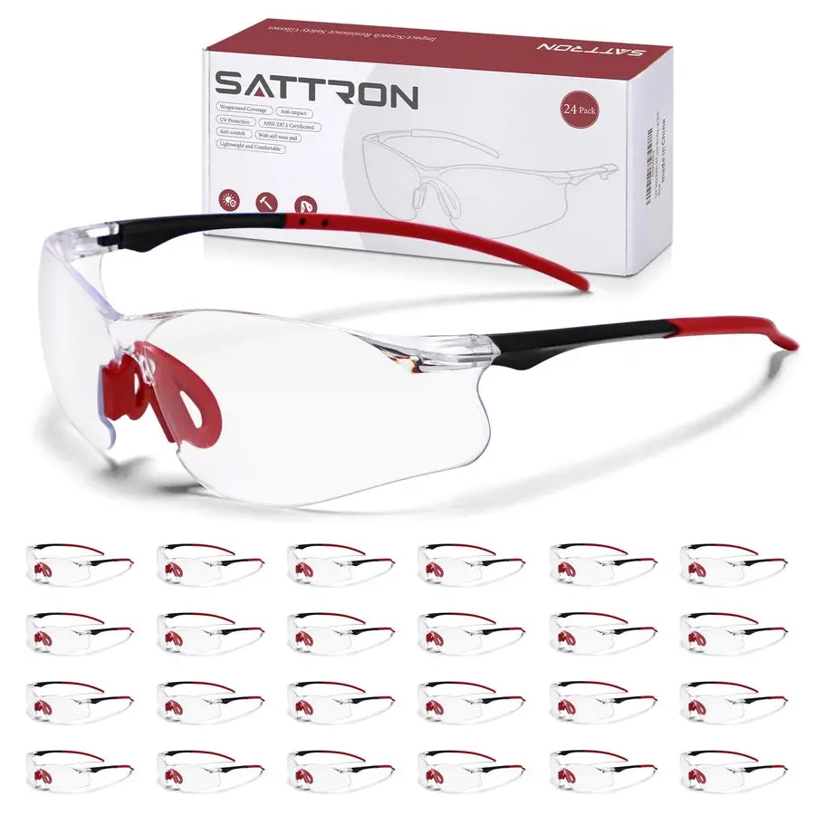 Safety Glasses 24 Pack, Protective Eyewear UV Protection ANSI Z87.1, Safety Goggles Scratch amp Impact Resistant, Eye Protection