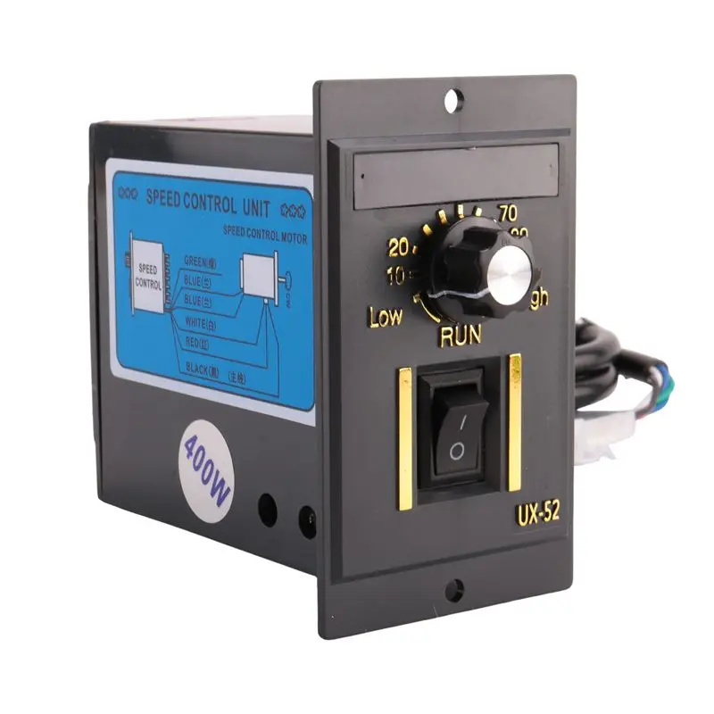 SQPP-3X AC 220V 50Hz 15-400W Motor Speed Controller Digital Adjustable Stepless Motor Speed Controller 0-1450Rpm