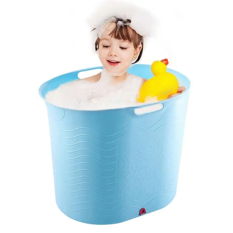 

Toddler Bathtub High-Temperature Resistant Children Safe Portable Bathtub With Drainage Bottom Safe Portable Bathtub Travel