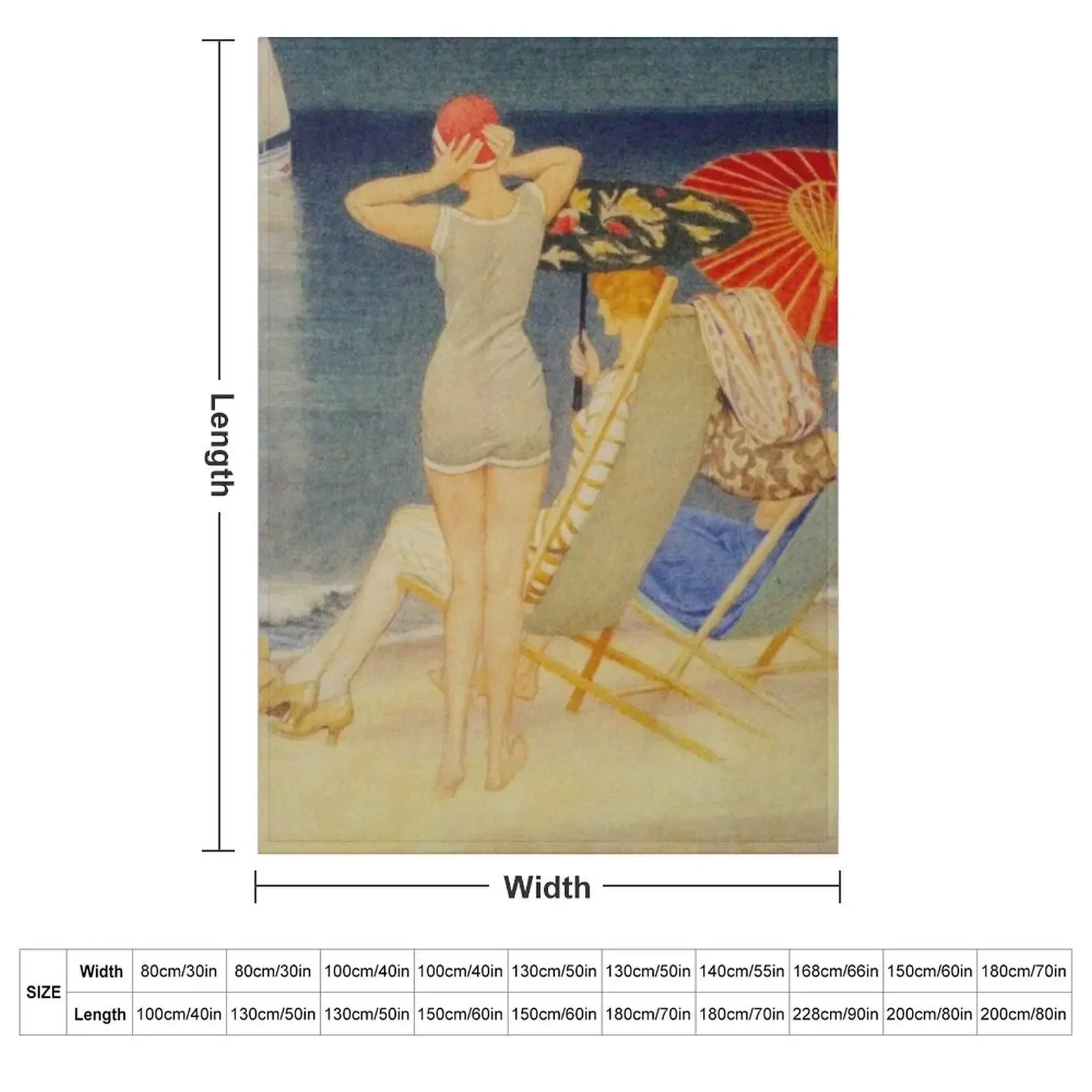 Parasols by Joseph Edward Southall - Vintage Art Throw Blanket Bed covers Large Retros Sleeping Bag Blankets