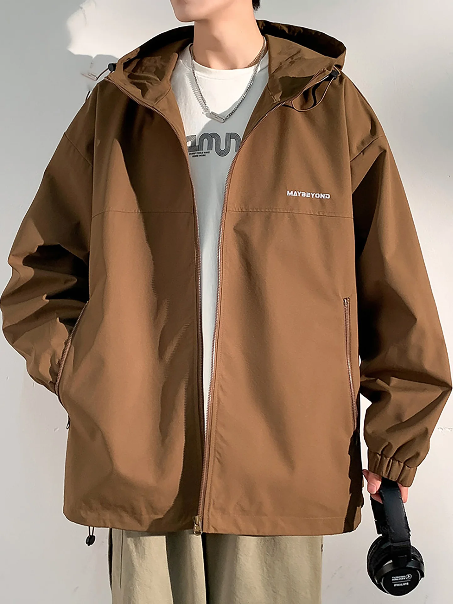 

Свободный крой, уличный мужской тюнет, осенне-весенний дизайн Woodpeer, модный городской полиэстер, нейлон, волокно Cosite