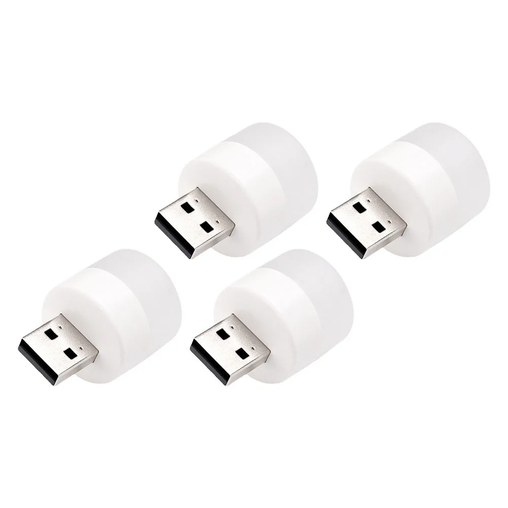 4 Pezzi di Lampade Notturne LED Creative a Innesto, Lampada da Scrivania Semplice, Luce Portatile USB a Risparmio Energetico per Uso Domestico