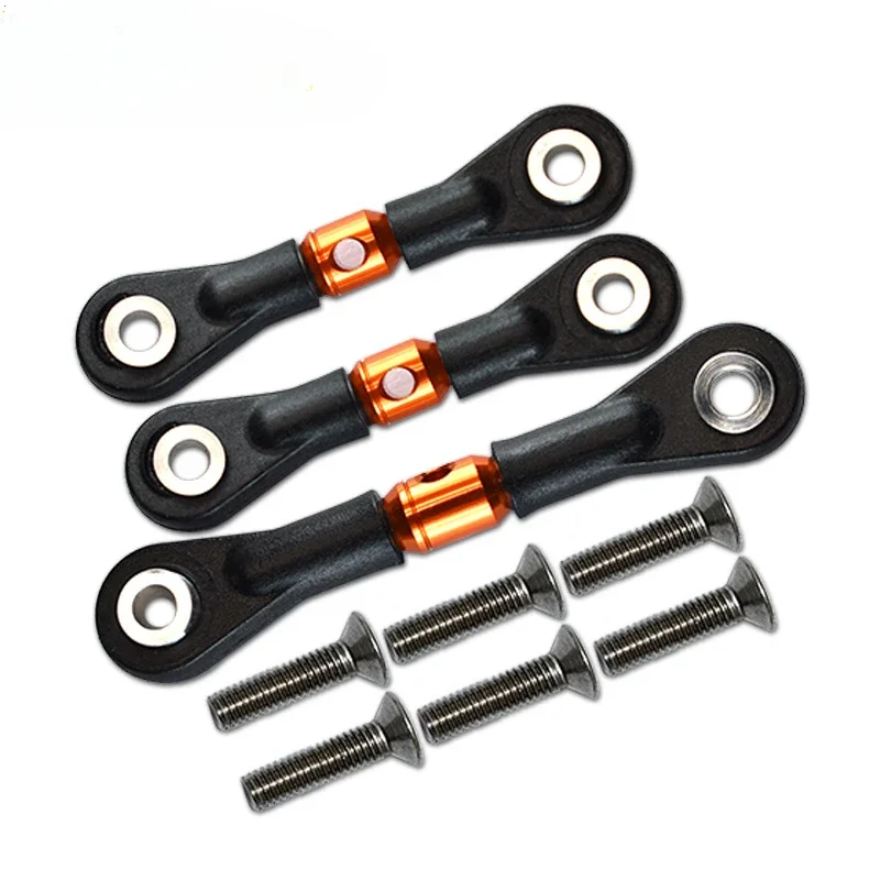 3Pcs Steering Link Rod Servo Rod For Tamiya TT-02 TT-02T TT02 TT02T 1/10 RC Car Upgrade Parts Accessories