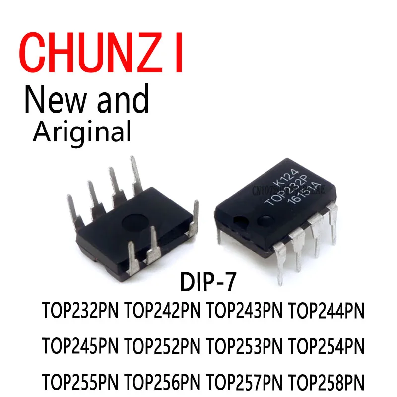 10pcs DIP-8 TOP223PN TOP224PN TOP232PN TOP242PN TOP243PN TOP244PN TOP245PN TOP252PN TOP253PN TOP254PN TOP255PN TOP256PN TOP257PN