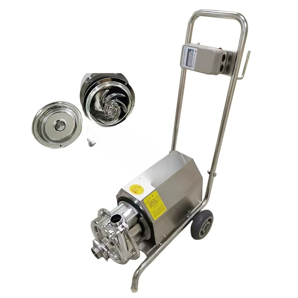 Mobile Beverage Stainless Steel Hygienic Self-priming Food Grade Single Stage Liquid Impeller Electric Transfer Pump