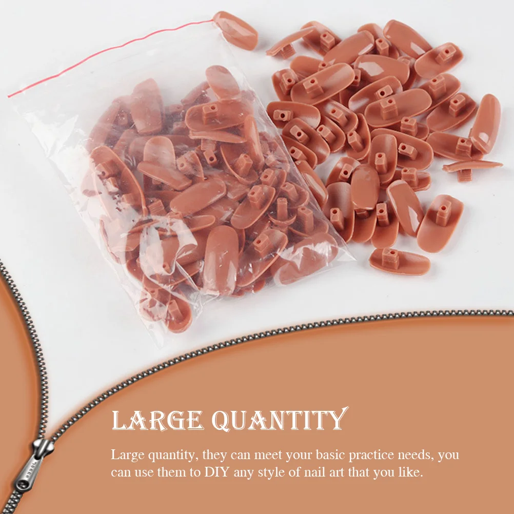 200 Uds. Puntas de práctica de manicura uñas postizas profesionales para entrenamiento de Arte de uñas diseño DIY salón uso doméstico Kit para principiantes