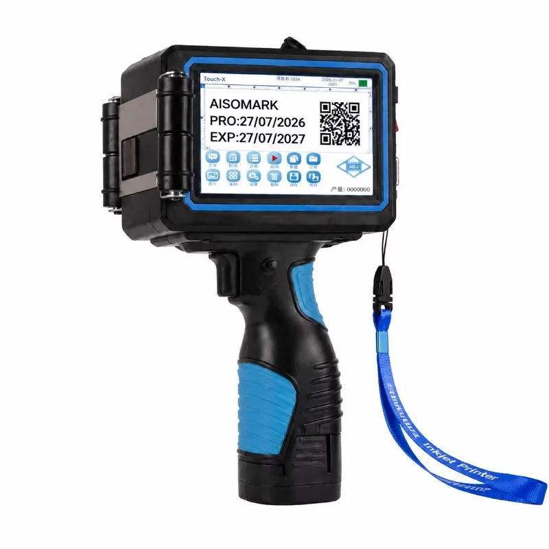 AISOMARK New Portable Handheld Inkjet Printer, Smart Coder for Carton Date Batch Code Printing, Flex Egg, 1 Year Warranty