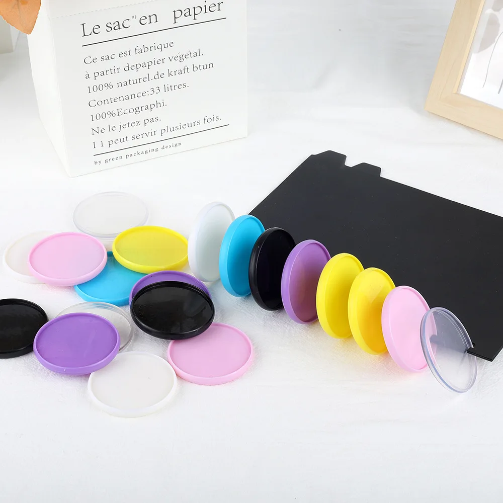 12pcs 54mm Notebook Mushroom Hole Discs Plastic Ring Button Loose Leaf Notebook Buckle Book Binding Rings Loose Leaf Binder