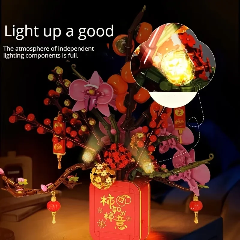 Light Up Your Chinese New Year with 908 Particle Creative Building Blocks!