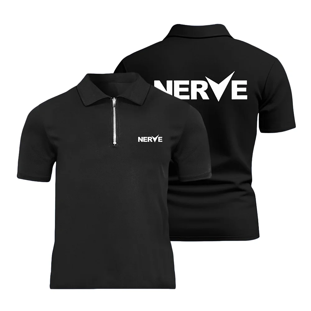 

New motorcycle men's T-shirt short sleeved polo shirt summer top casual T-shirt 1/4 zipper collar plus size s-3XL polo shirt