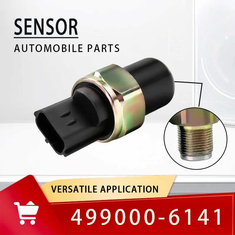 499000-6141 Common Rail Fuel Rail Sensor Diesel Engine High Pressure Monitoring Sensor Replacement Installation Kit XI0224