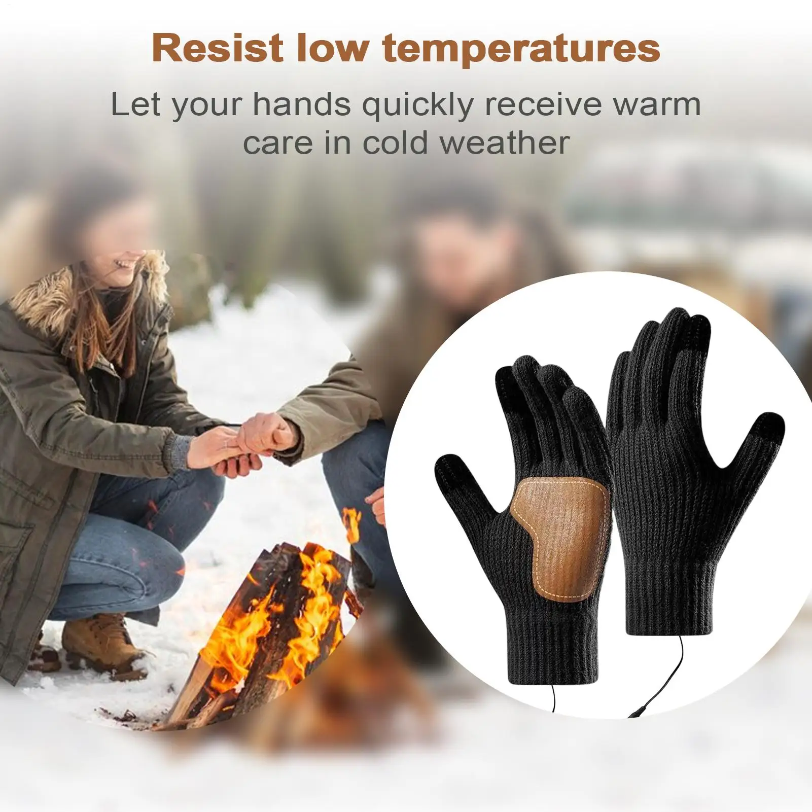 

Перчатки с сенсорным экраном и USB-подогревом с нескользящей ручкой, термогрелки для рук для катания на лыжах, снаряжение для зимних видов спорта на открытом воздухе для женщин и мужчин