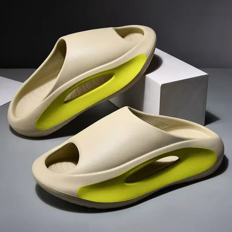 Unisex Couple Open Toe Slide Slippers Indoor Home Bathroom Shower Non Slip Flip Flops For Women Men - view 5