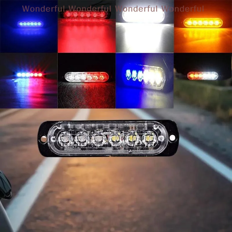 

LED Truck Warning Lights, 2Pcs Flashing Strobe for Car Trailer Emergency