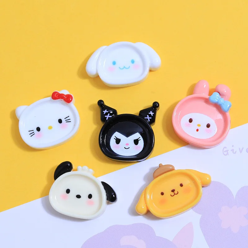 36/120 قطعة سانريو لوحة الحيوان لطيف الإبداعية DIY بها بنفسك كريم جل جراب هاتف أغطية الرأس مشبك شعر اكسسوارات الراتنج اكسسوارات