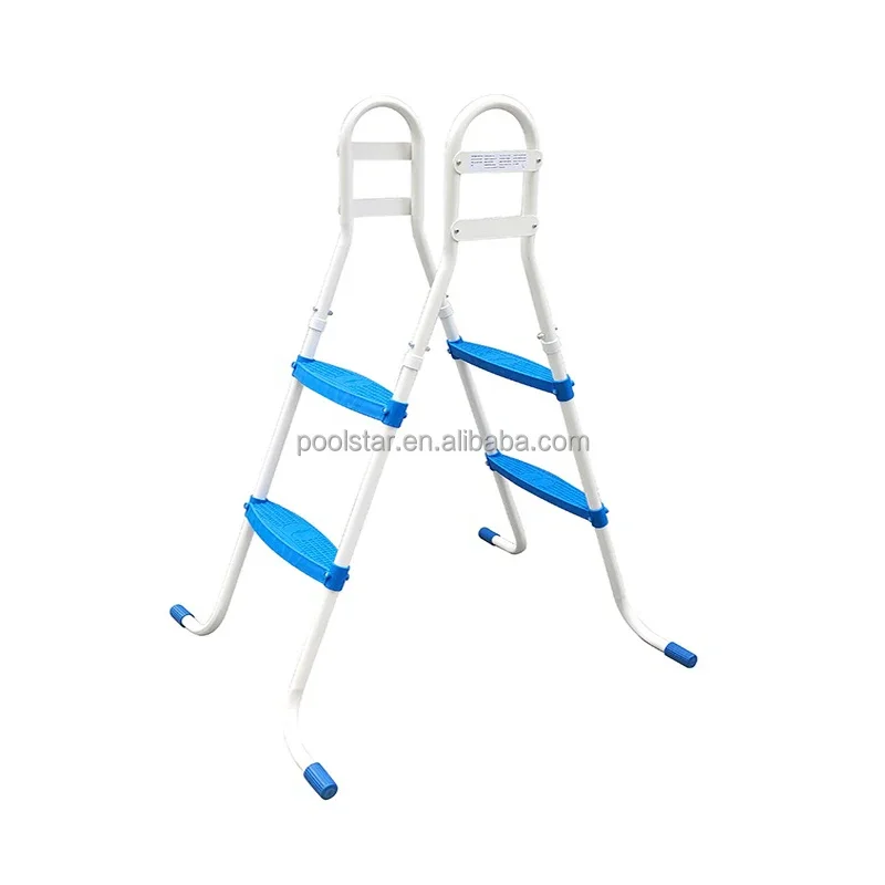 2026 2 Steps Steel Pool Ladder for Aboveground Pools - Anti-Slip Design, Fits Height Less Than 88cm, Intex Compatible