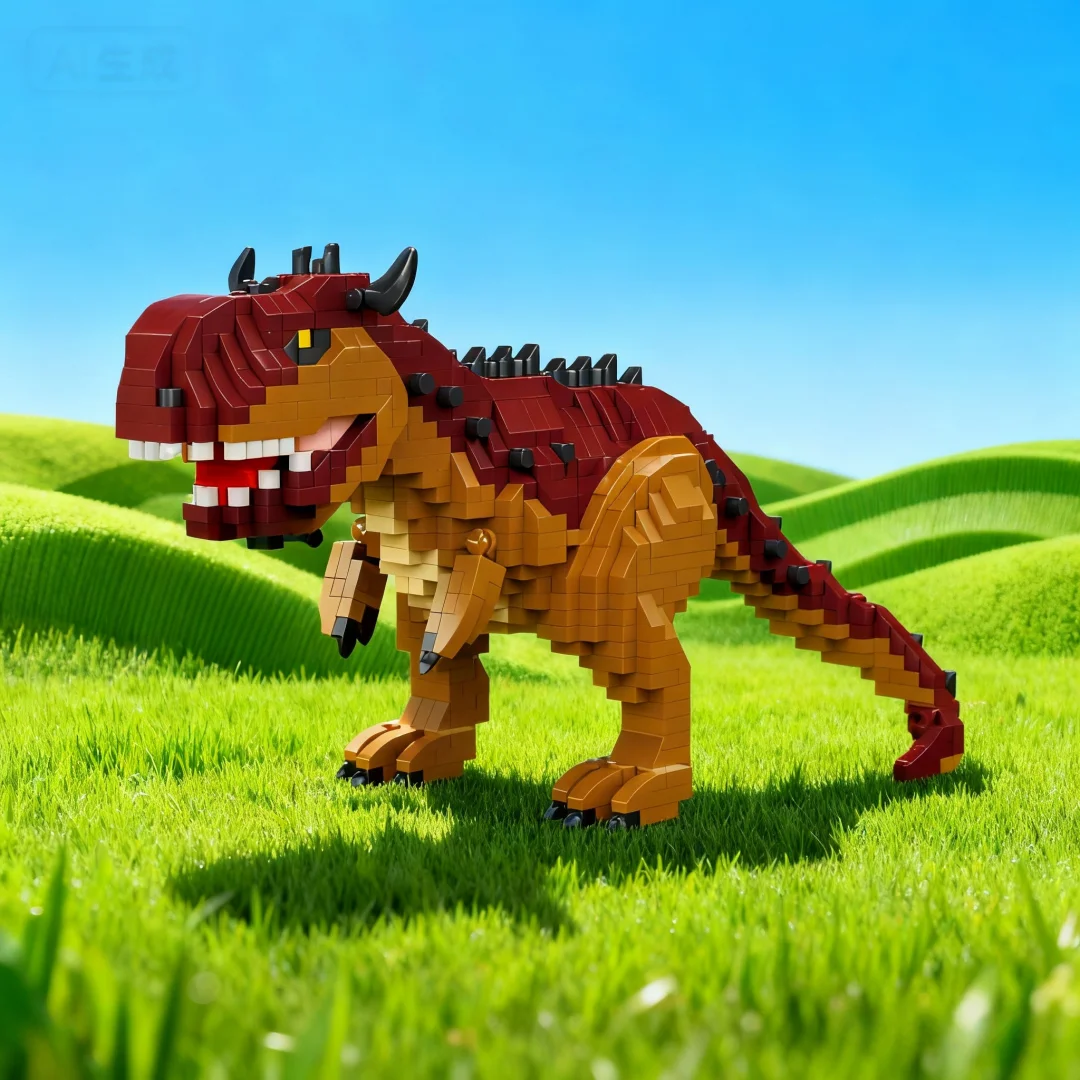 

KNEW BUILT 3D Dinosaur Mosasaurus Triceratops Micro Mini Building Block Toys -DIY Assembly,Christmas & Birthday Gifts for Boys