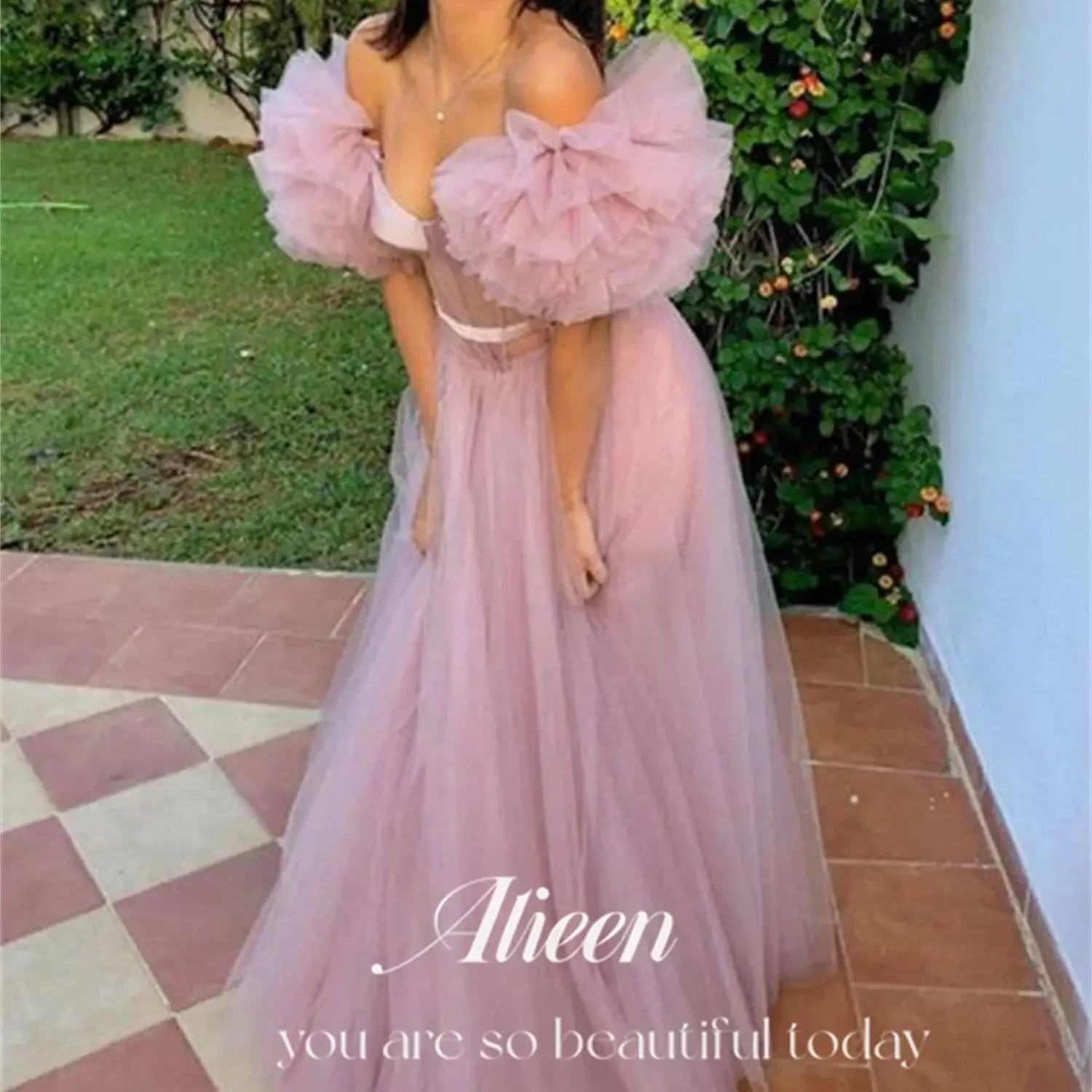 

Aileen Sweetheart Lavender A-line Puffy Sleeves Women's Evening Dress Evening Dress Stylish Wedding Elegant Party Dresses 2024