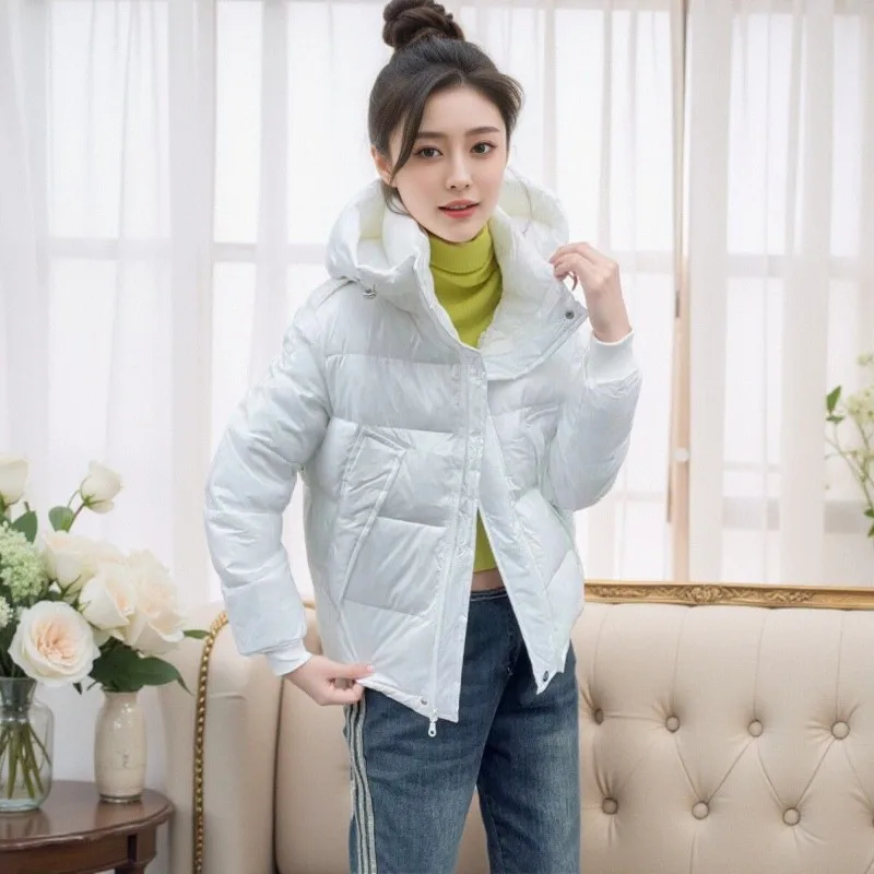 

Winter Fashion Bread Down Cotton-padded Jacket for Women Thickened and Warm Loose and Shiny No-wash Cotton-padded Fashion Jacket