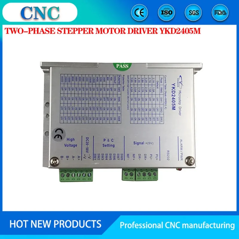 Origin YAKO 32 Bit DSP Digital YKD2405M 2 Phase Step Drive DC20-50V 4.0A Driver For 42-86Mm Flange Stepper Motor