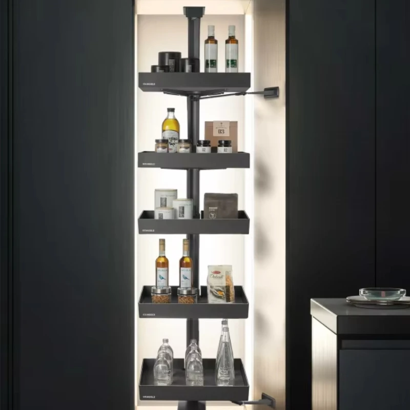 

Modern high kitchen cabinets with pull-out baskets Pantry shelving Organizer Storage unit shelving for cabinet installation