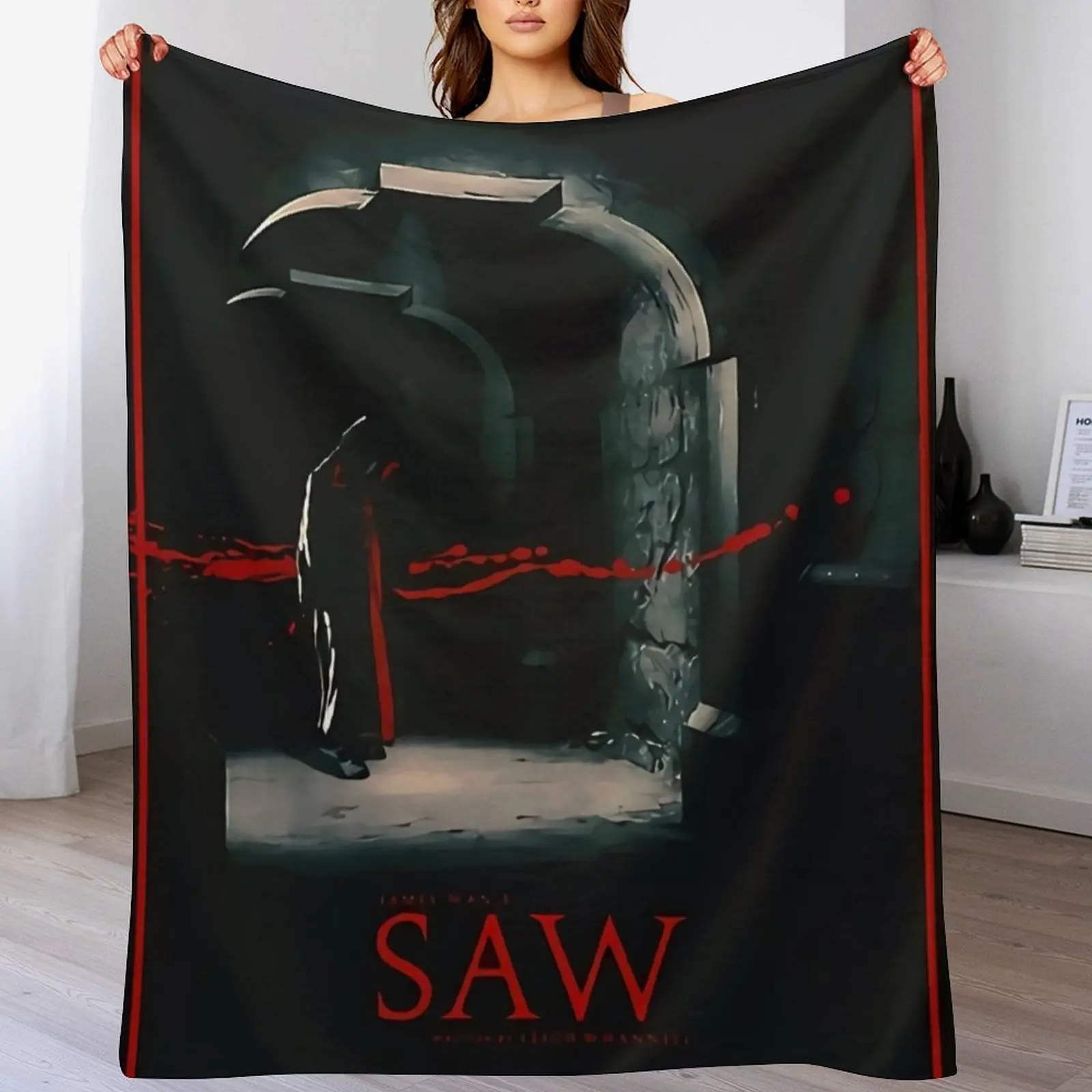 

Saw 2004 Movie - Throw Blanket Fluffy Cozy Throw Blanket for Home Decor