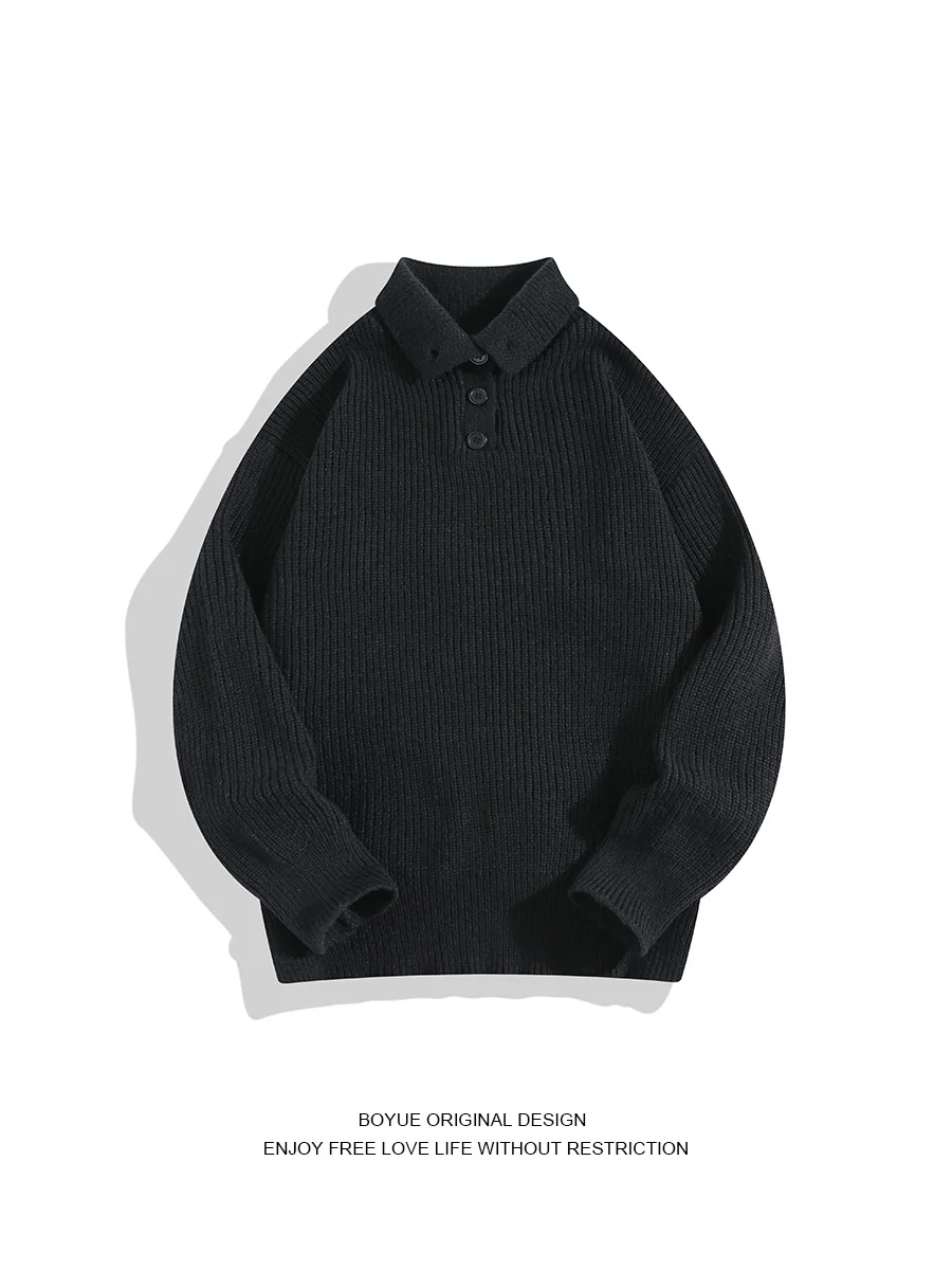 

Boyue Casual Ne Color Knitwear for Men Trendy Faionable Lightweight Maturi Couple Sweater Loose Fit Long Sve