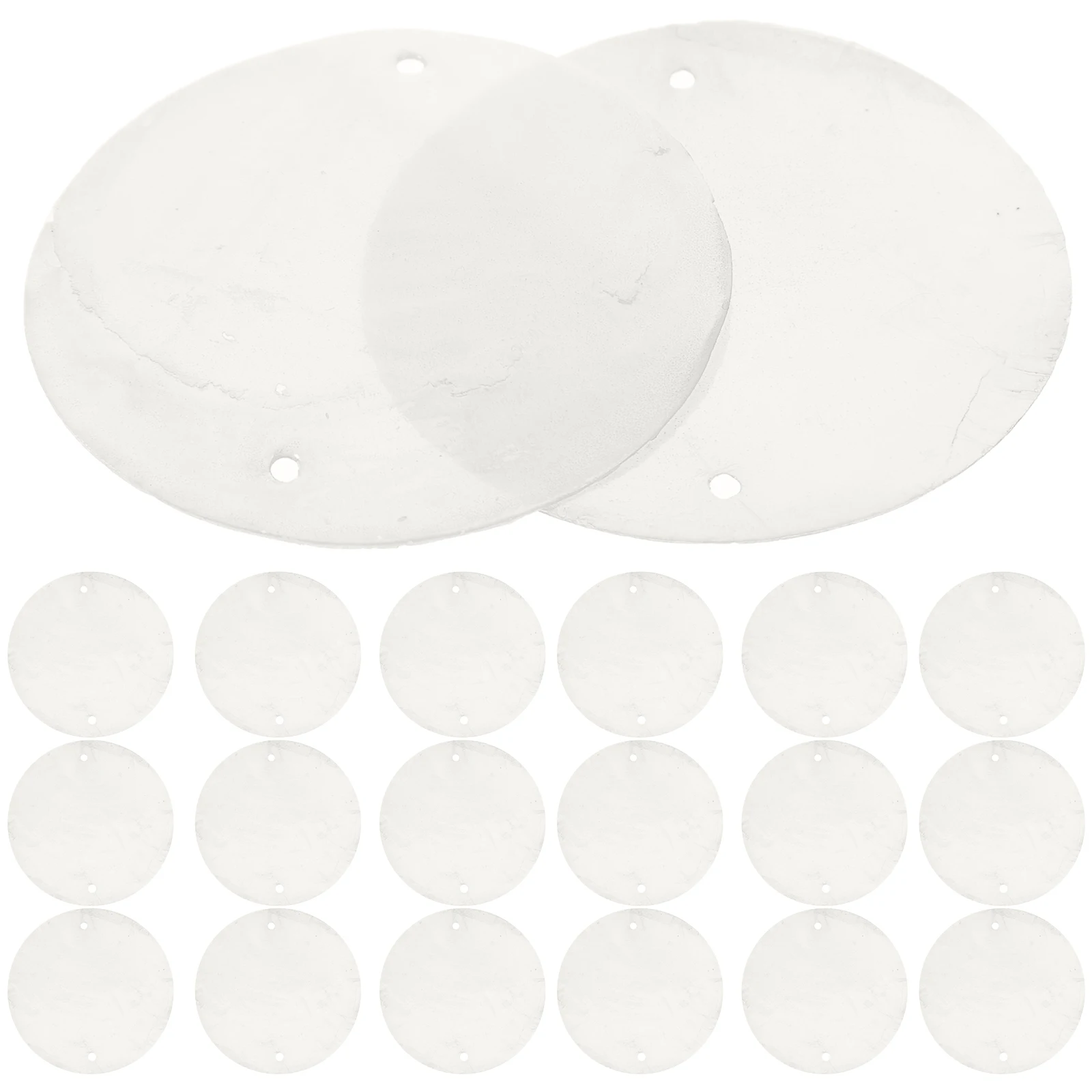 

100pcs Round Shells Pieces Premium Polished Diy Craft Accessories Pendant For Jewelry Wind Chime Dream Catcher Making Event