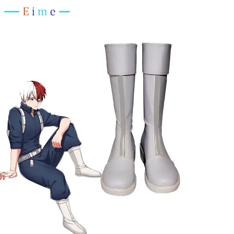 

Shoto Todoroki Cosplay Shoes Halloween Carnival Boots Boku no Hiro Akademia Handmade Shoes