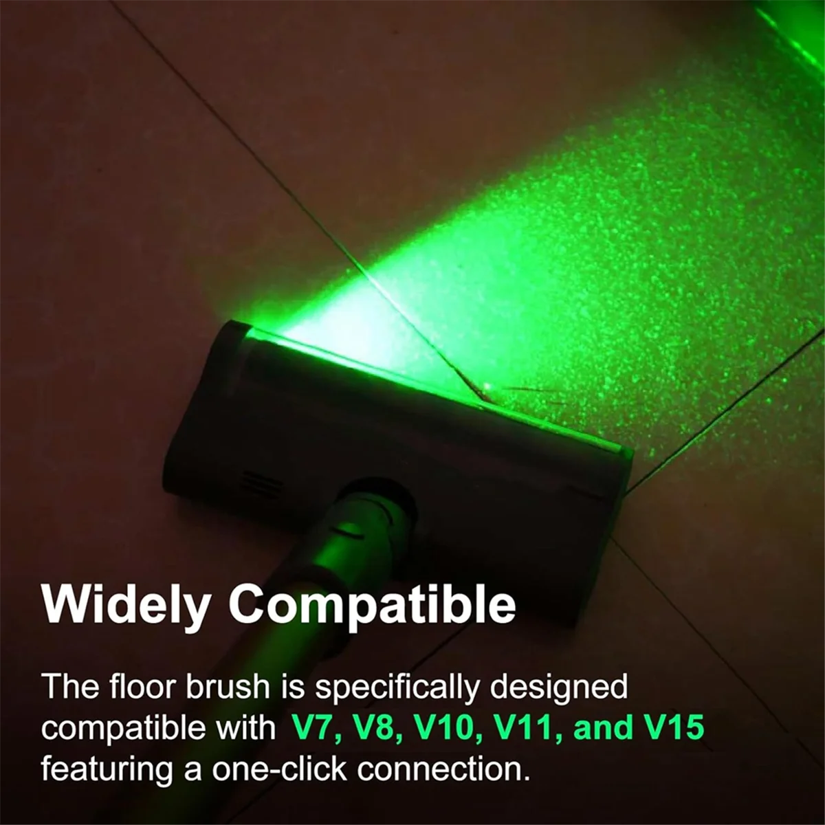 

HLES Vacuum Attachments with Dust Detection Light for Dyson V7 V8 V10 V11 V15 Cordless Cleaners Hardwood Floor Brush Head