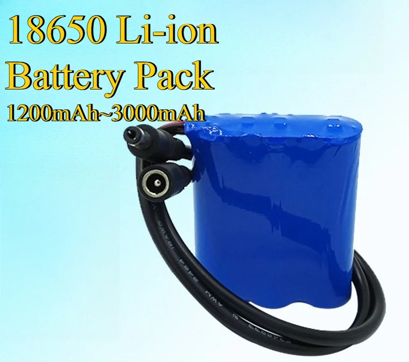 

12.6V 3000mAh 18650 Li-ion Battery Pack for Solar Street Light Camera Bluetooth Speaker 3S Configuration with Protection Circuit