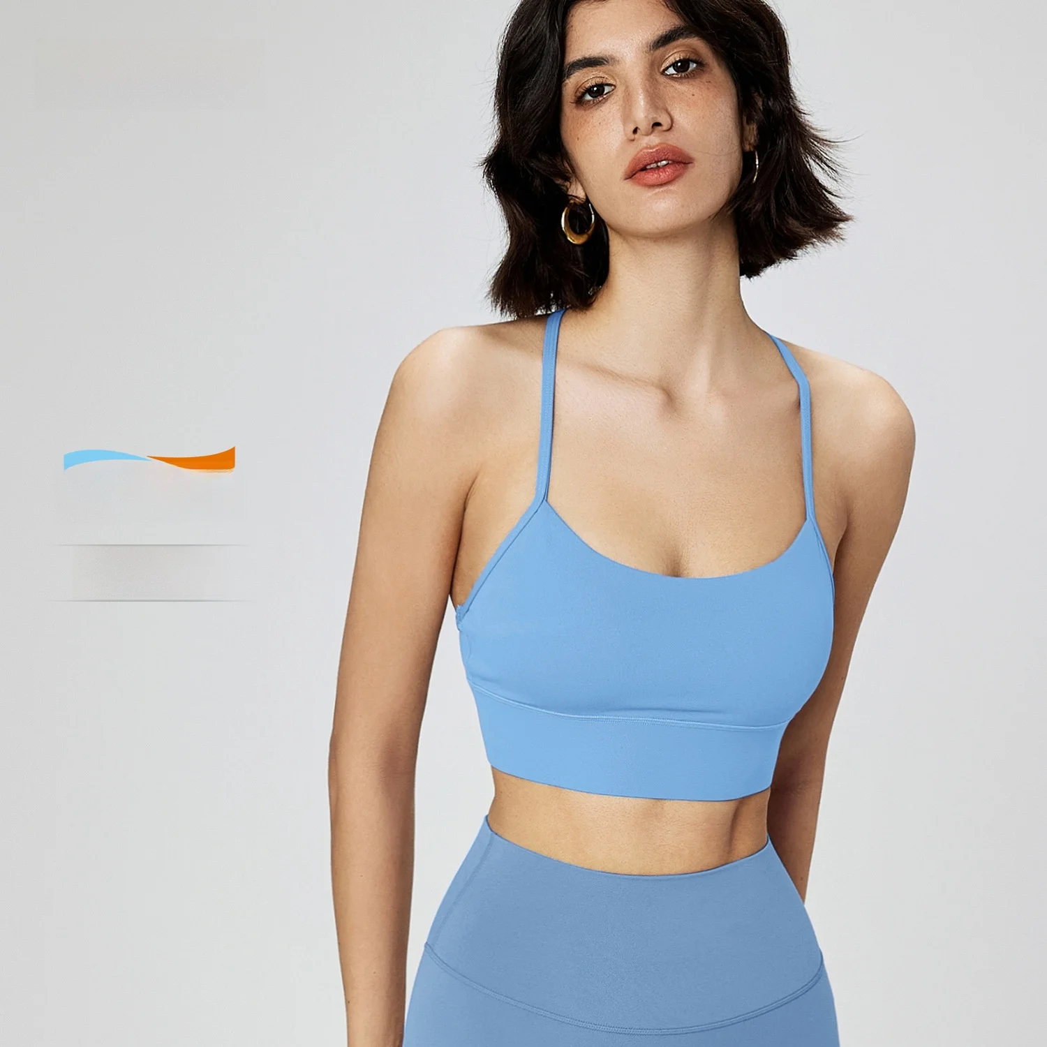 

Naked U-Neck Sports Bra for Women Y-Shaped Thin Shoulders Beautiful Back Wide Hem Yoga Fitness Vest Outer Wear Carefully