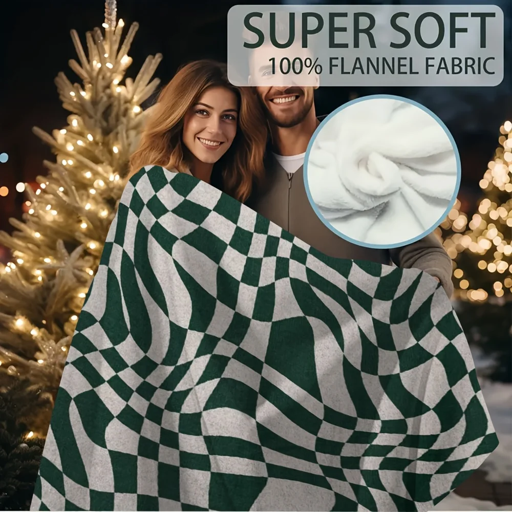 Oversized Throw 60X80 Inches - Vintage Forest Green, Extremely Soft And Comfortable Blanket for Couch, Outdoor Use - Washable