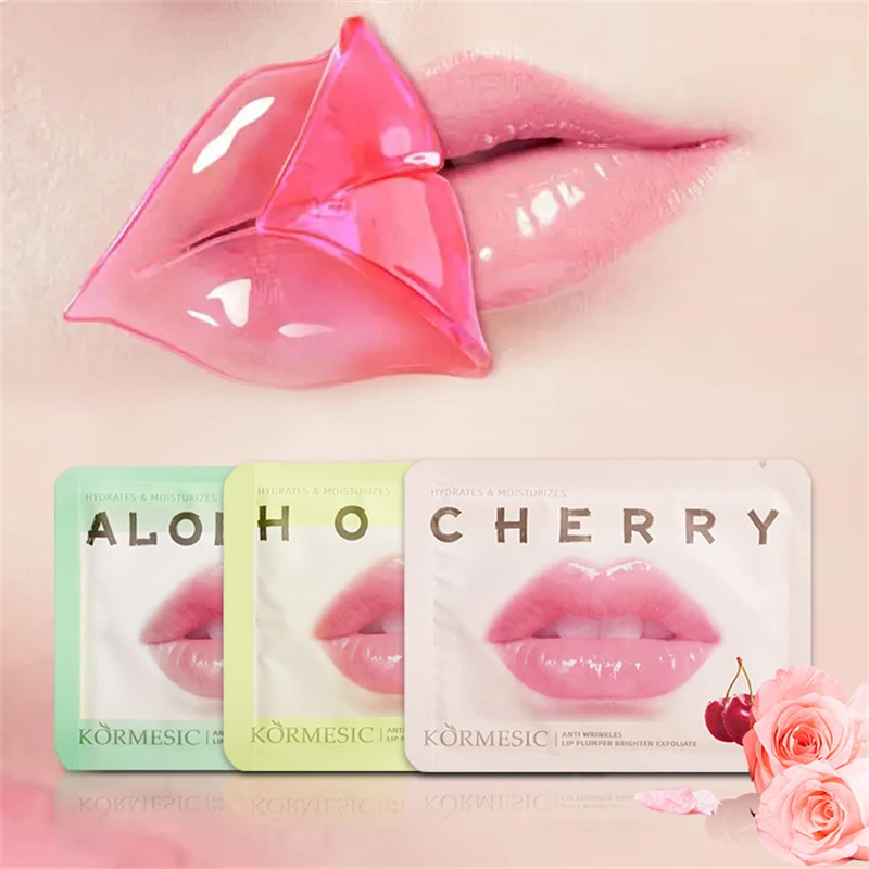 

30Pcs Collagen Crystal Lip Masks Honey Cherry Aloevera Lip Care Gel Pads Treatment Moisturizing Reducing Chapped Anti-Aging