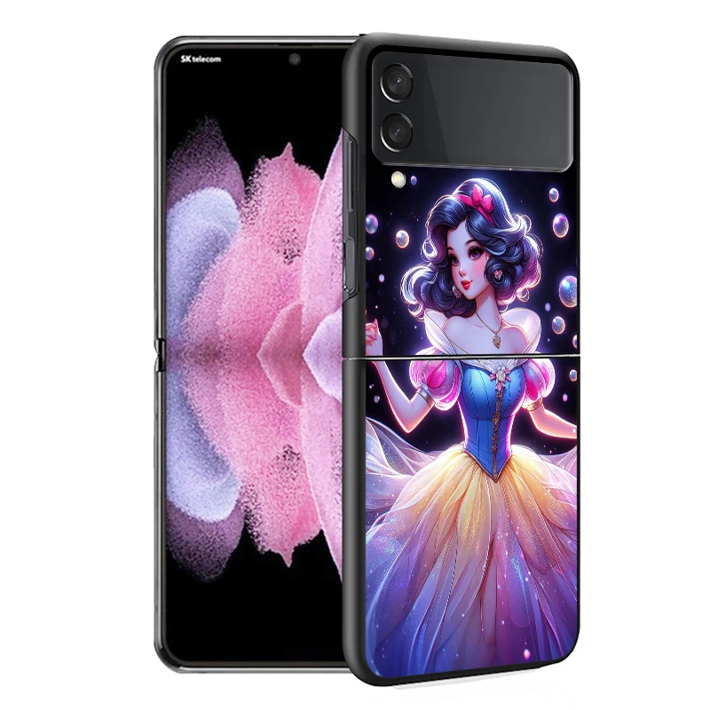 Ariel The Mermaid Disney Case for Samsung Galaxy Z Flip 6 4 3 5 5G Flip Shockproof Capa 6.7 Inches Hard PC ZFlip6 Phone Cover