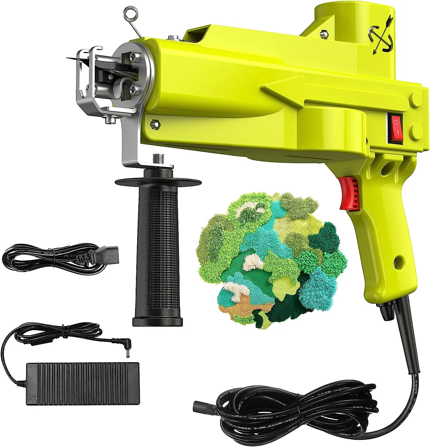 

DIY Handmade Tufting Gun, Carpet Weaving Machine, 2 in 1 Cut and LoopPile Electric Tufting Gun, 4-19mm Adjustable Height Rug Gun