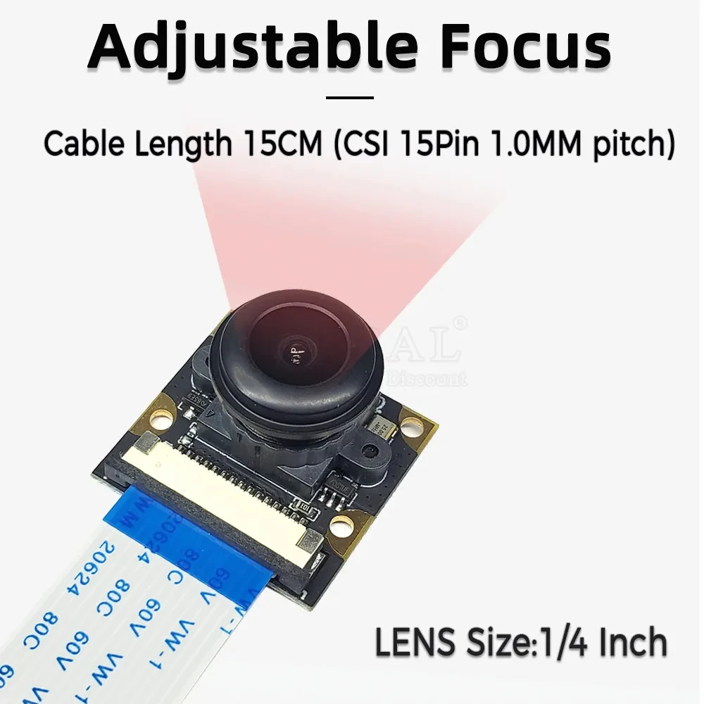 OV5647 Camera Module for Raspberry Pi 3B 4B 3B+ Adjustable Focus 120 130 200 160 Degree HD 5 Million Pixel Night Vision 3.6MM