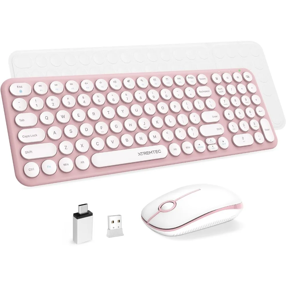 Compact 2.4GHz Wireless Keyboard and Mouse Set for Home and Office Use