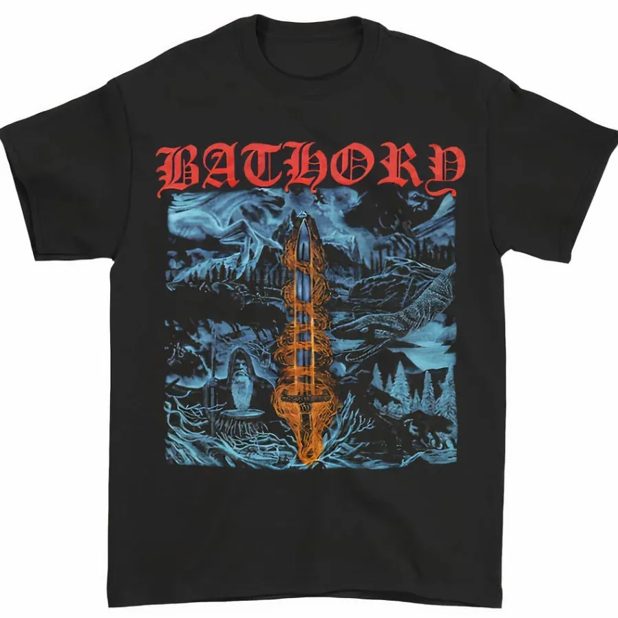 Vtg Bathory Band For Fans Heavy Cotton Black All Size T Shirt AA1395