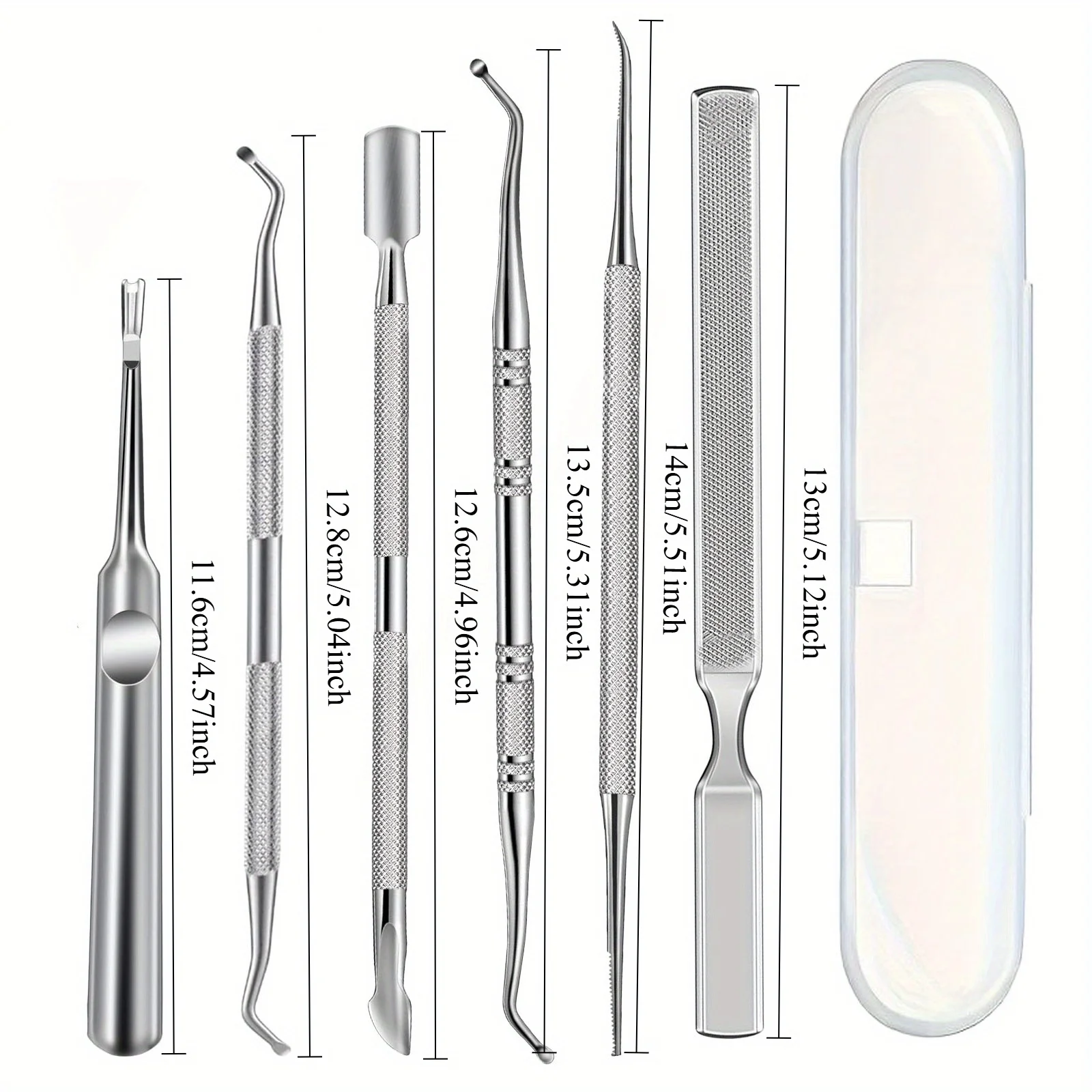 Professionele nagelriemverwijderaar nagelriemverwijderaarset, roestvrijstalen nagelriemtrimmergereedschap, pedicure- en manicure-nagelsets, vakantiecadeau