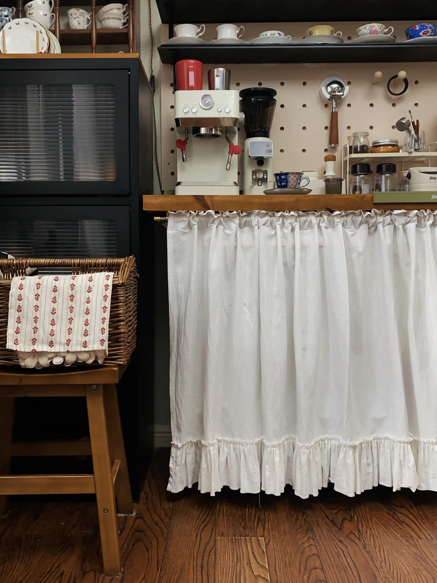 

Atmosphere Home Original Design Retro Coffee Short Curtains for Living Room Cabinet Door Kitchen Window Half Curtain