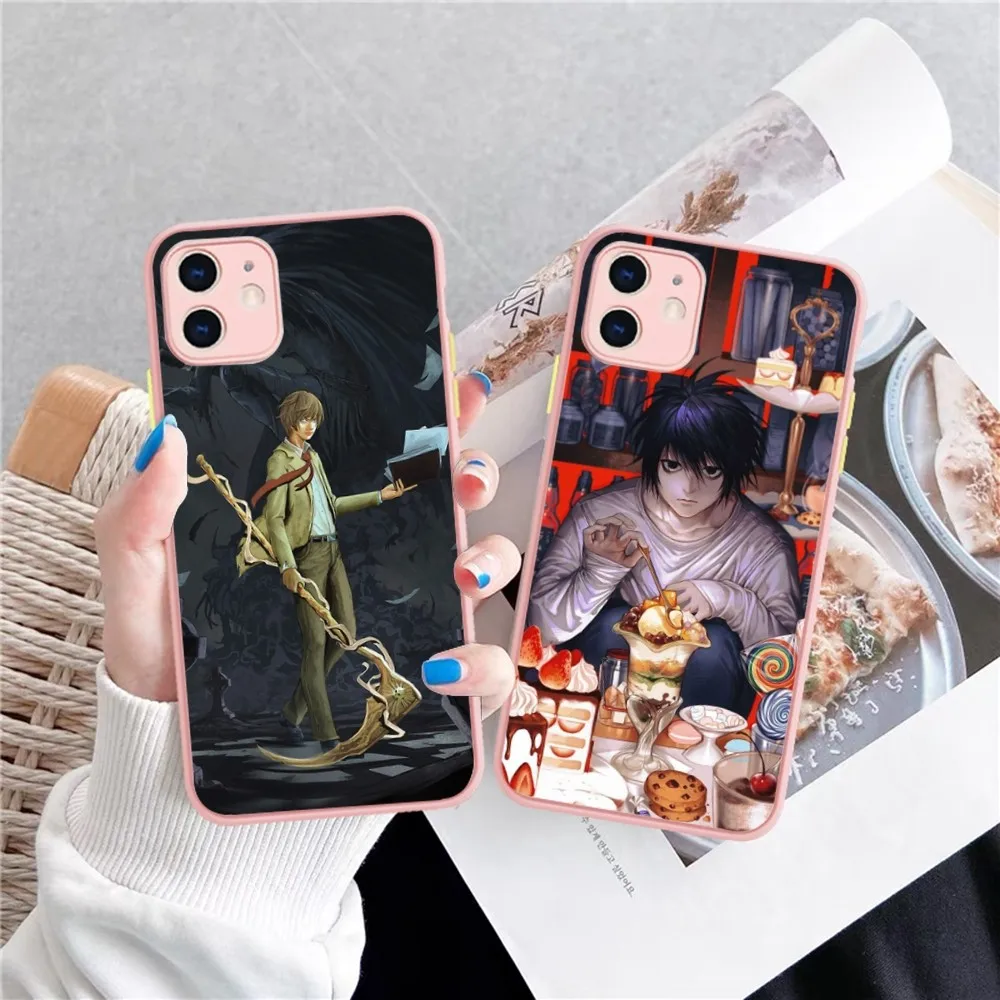 Death Note Phone Case for iPhone 14 11 12 13 Mini Pro Max 8 7 Plus X XR XS MAX Translucent Matte Cover