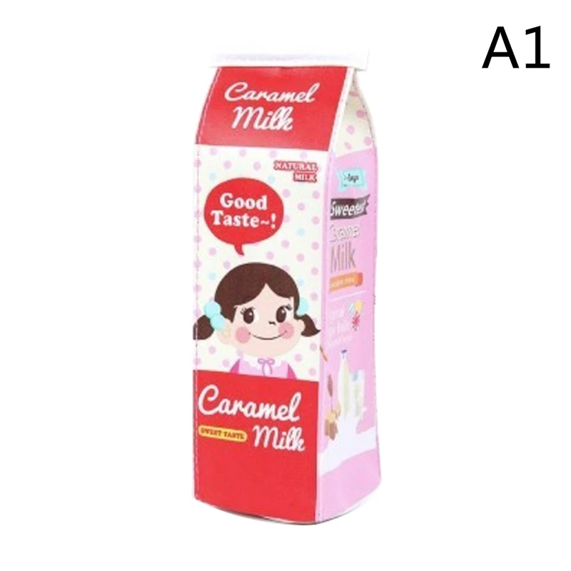 1 Pcs Kawaii Pencil Case Milk Square Gift Estuches School Pencil Box Pencilcase Pencil Bag School Supplies Stationery