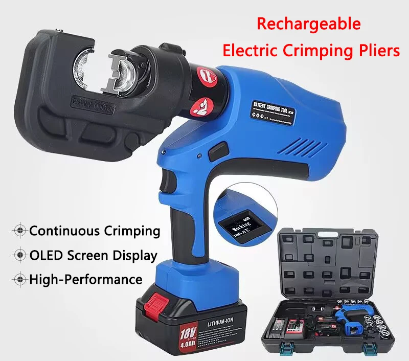 Electric Hydraulic Wire Crimping Pliers EBS-400 Digital display Efficient Continuous Crimping Copper Aluminum Terminal Machine