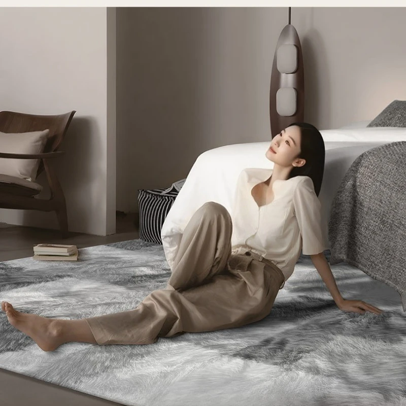 Tappeto per la casa Tappeto da comodino impermeabile spesso di lusso Tappeto da camera da letto Tappetino in peluche lavabile antiscivolo Resistente all'olio Decorazioni per la camera da letto Casa