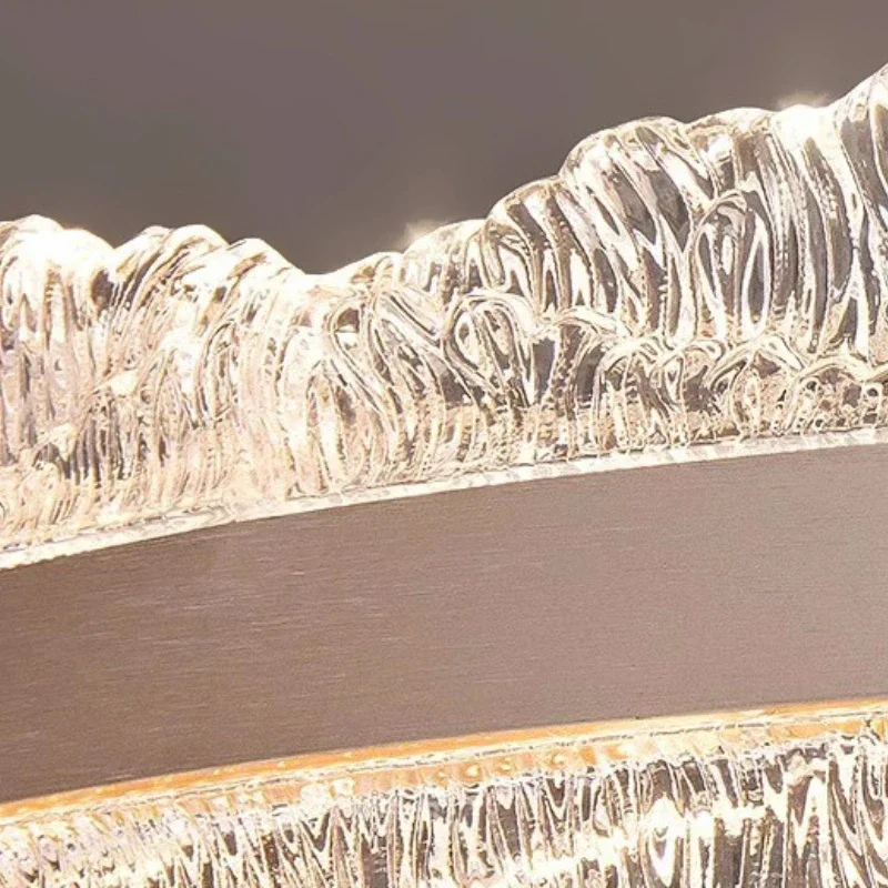 Nordic Wave Ring Acrylic LED Pendant Lights for Living Dining Table Room Bedroom Minimalist Design Dimmable Lusters Luminaires