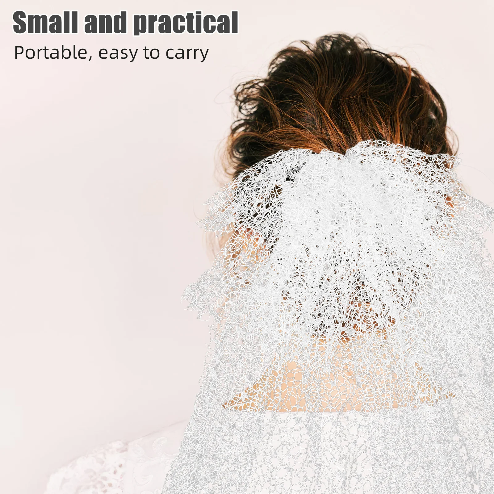 

Short French Vintage Bridal Headpiece White Layered Multilayer Tulle Veil Wedding Bachelorette Bride Accessory