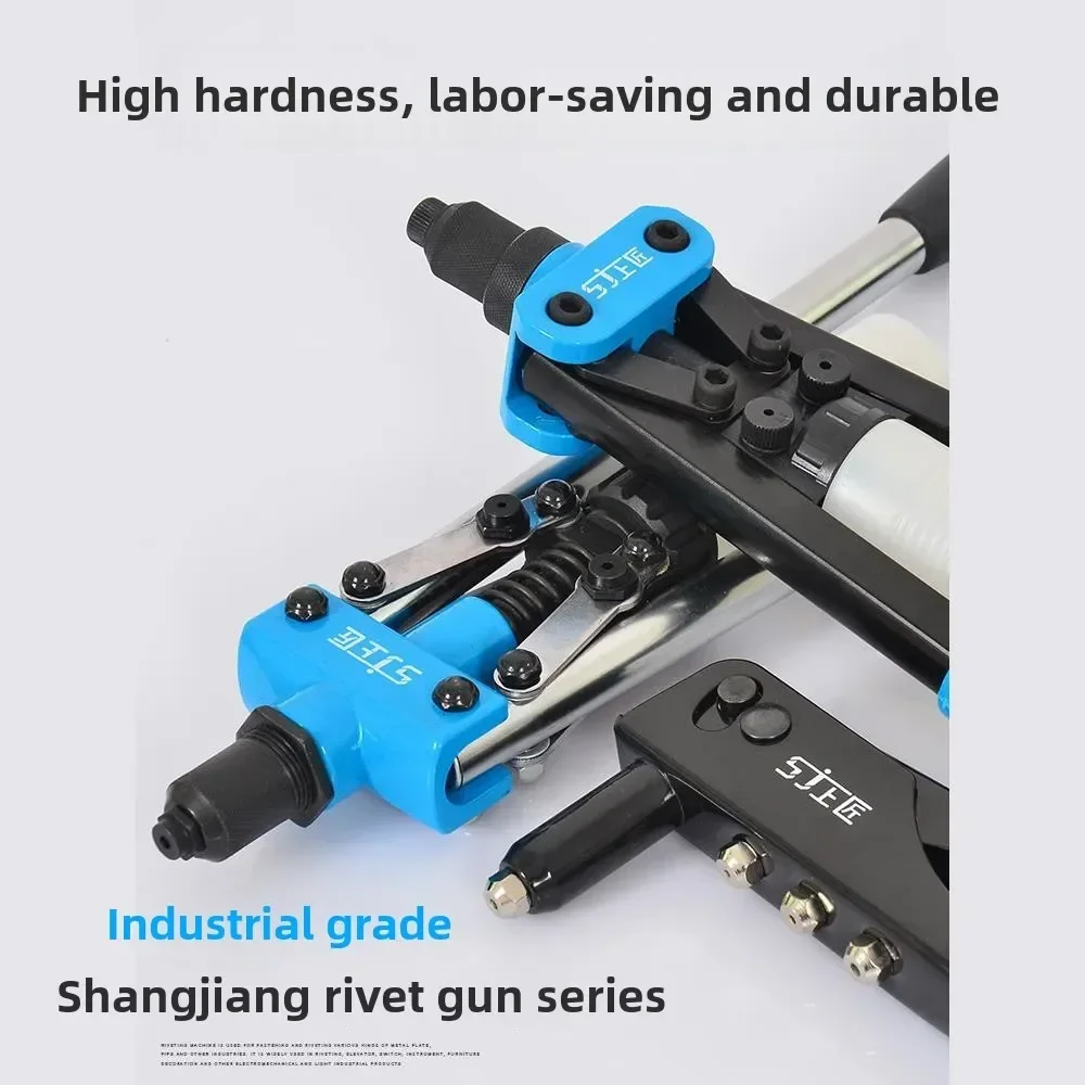 

Сверхмощный ручной заклепочный пистолет с двумя ручками для легкого заклепования и вытягивания C
