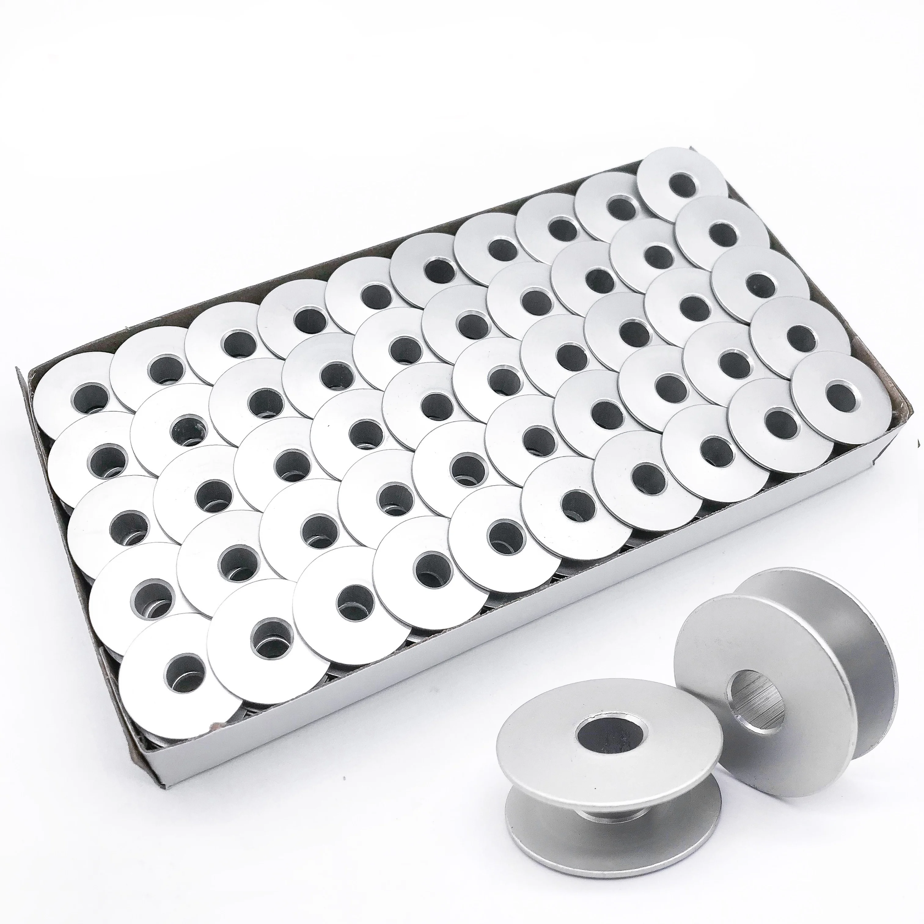 Hochwertige computergesteuerte Flachbett-Nähmaschine, Spulenkern aus Aluminium, langlebiges, antioxidatives Nähmaschinenzubehör